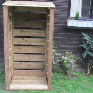 slatted log store