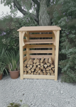 Small outdoor log store