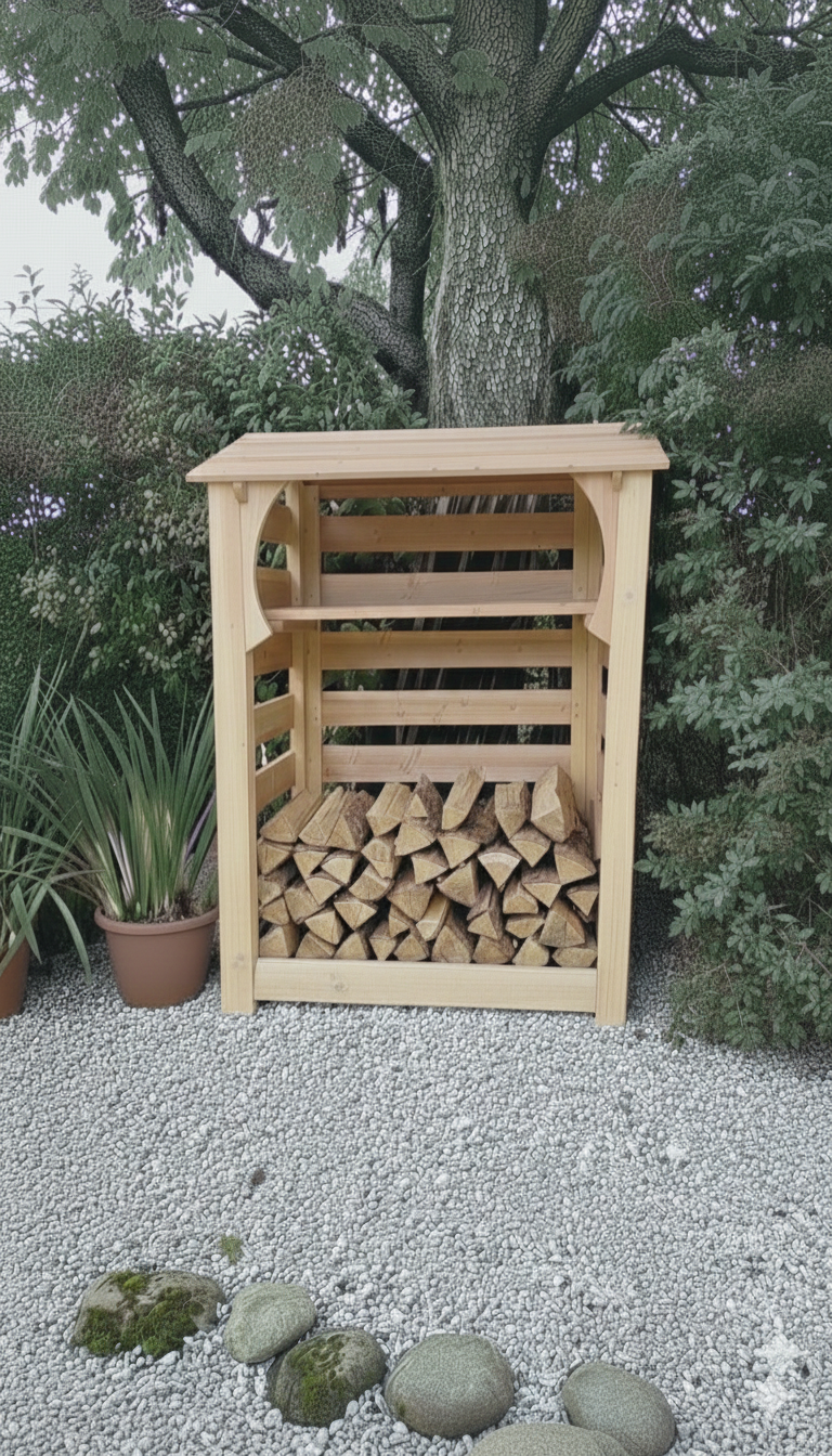 Small outdoor log store