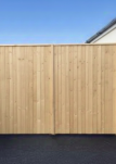 Feather board driveway gates