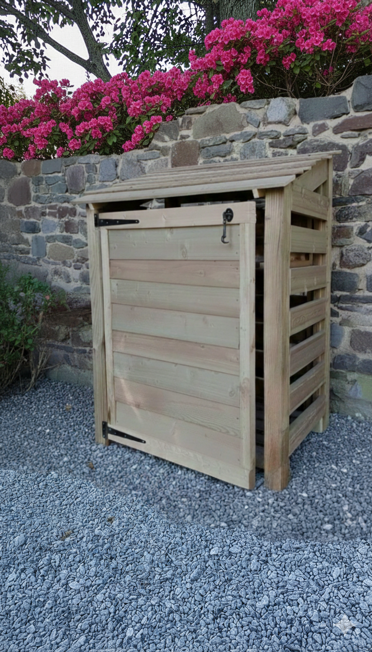 Small outdoor log store