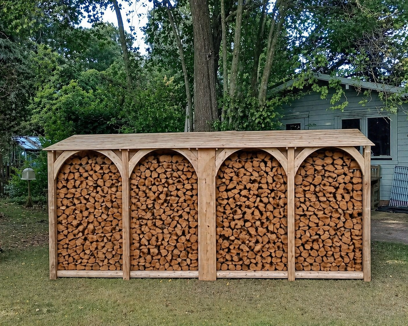 large log store with logs