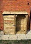 Tool shed with log store